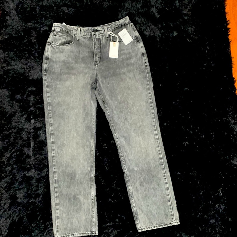 Good American Good Icon Loose Fit Black jeans Size 14 NWT $155